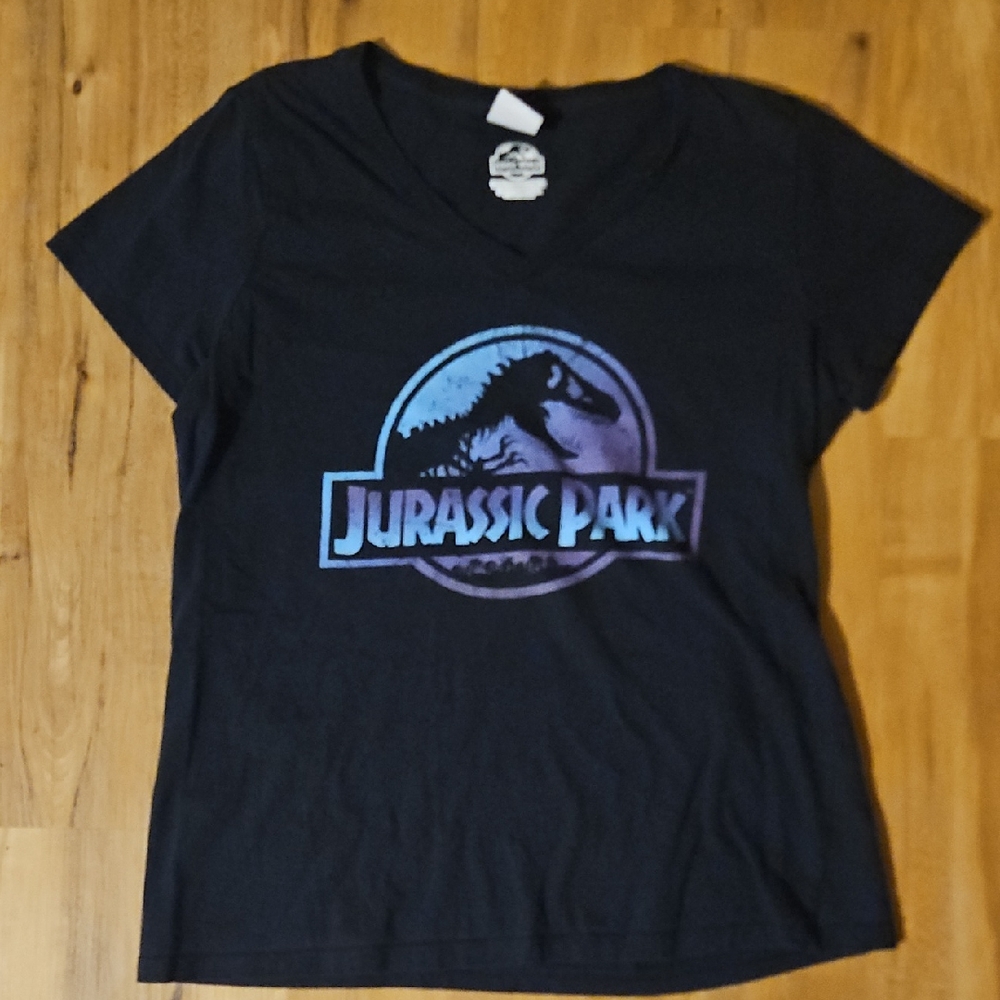 Women's Jurassic Park Black Graphic Tee